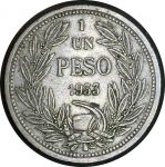 Чили 1933 г. • KM# 176.1 • 1 песо • Кондор на скале • регулярный выпуск(год-тип) • XF+