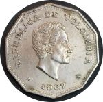 Колумбия 1967 г. • KM# 229 • 1 песо • Симон Боливар • регулярный выпуск(год-тип) • AU+