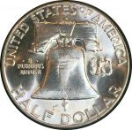 США 1961 г. • KM# 199 • полдоллара • Бенджамин Франклин • серебро • регулярный выпуск • MS BU Люкс!!