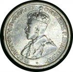 Австралия 1918 г. m • KM# 25 • 6 пенсов • Георг V • серебро • регулярный выпуск • F-VF ( кат.- $180- ) ®