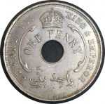 Британская Западная Африка 1908 г. • KM# 2 • 1 пенни • регулярный выпуск • MS BU ( кат. - $30 )