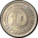 Стрейтс-Сетлментс 1926 г. • KM# 29b • 10 центов • Георг V • серебро • регулярный выпуск • VF