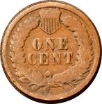 США 1887 г. • KM# 90a • 1 цент • "Индеец" • регулярный выпуск • F-