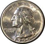 США 1950 г. • KM# 164 • квотер (25 центов) • Джордж Вашингтон • серебро • регулярный выпуск • MS BU Люкс!!