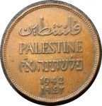 Палестина 1942 г. • KM# 2 • 2 миля • растение • регулярный выпуск • XF ( кат. - $10 )