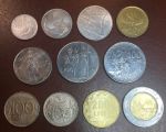 Италия 1955-1995 гг. • 1 - 500 лир • набор 11 монет(разные типы) • AU - MS BU