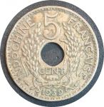 Французский Индокитай 1939 г. • KM# 18.1a • 5 центов • регулярный выпуск • XF