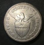 Филиппины 1908 г. S • KM# 171 • 50 сентаво • американский орел на щите • серебро • регулярный выпуск • F
