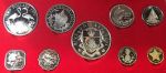 Багамы 1970 г. • KM# Ps3(3-10,15) • 1 цент - 5 долларов • годовой набор 9 монет • Елизавета II • регулярный выпуск • MS BU пруф