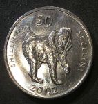 Сомали 2002 г. • KM# 111 • 50 шиллингов • герб • обзьяна(мандрил) • регулярный выпуск • MS BU 