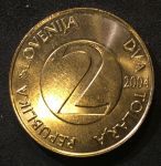 Словения 2004 г. • KM# 5 • 2 толара • ласточка • регулярный выпуск • MS BU