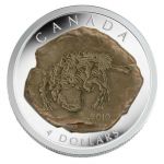 Канада 2010 г. • KM# 1014 • 4 доллара • динозавры • эуплоцефал • памятный выпуск • MS BU пруф