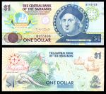 Багамы 1992 г. • P# 50 • 1 доллар • Христофор Колумб • памятный выпуск • UNC пресс