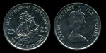 Восточно-Карибский Союз 1987 г. • KM# 14 • 25 центов • Елизавета II • парусник • регулярный выпуск • MS BU