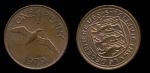 Гернси 1977-1979 гг. KM# 21 • 1 пенни • герб острова • альбатрос • регулярный выпуск • UNC