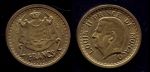 Монако 1945 г. • KM# 121a • 2 франка • Луи II • герб княжества • регулярный выпуск • UNC-BU ( кат. - $10 )