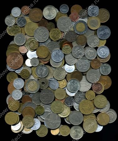 Набор 200 разных!! типов иностранных монет • VF-BUNC