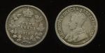 Канада 1919 г. • KM# 22 • 5 центов • Георг V • серебро • регулярный выпуск • F