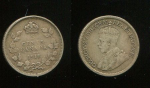 Канада 1918 г. • KM# 22 • 5 центов • Георг V • серебро • регулярный выпуск • F-VF