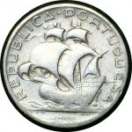 Португалия 1932 г. • KM# 580 • 2 ½ эскудо • каравелла Колумба • серебро • регулярный выпуск(первый год) • F- ( кат. - $8 )