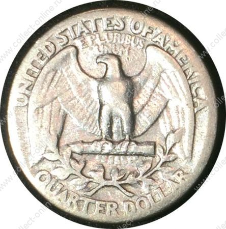 США 1937 г. KM# 164 • квотер (25 центов) • Джордж Вашингтон • серебро • регулярный выпуск • F-VF