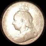 Кипр 1901 г. KM# 6 • 9 пиастров • королева Виктория • серебро • регулярный выпуск • F
