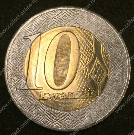 Ангола 2012 г. • KM# 110 • 10 кванз • государственный герб • регулярный выпуск • биметалл • MS BU