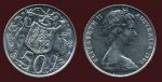 Австралия 1966 г. • KM# 67 • 50 центов • Елизавета II • кенгуру и страус • серебро • регулярный выпуск • +/- BU