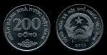 Вьетнам 2003 г. • KM# 71 • 200 донгов • государственный герб • регулярный выпуск • MS BU