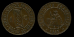 Французский Индокитай 1889 г. A(Париж) • KM# 12.1 • 1 цент • регулярный выпуск • UNC