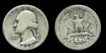 США 1940 г. • KM# 164 • квотер (25 центов) • Джордж Вашингтон • серебро • регулярный выпуск • +/- F
