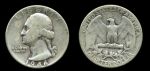 США 1946 г. • KM# 164 • квотер (25 центов) • (серебро) • Джордж Вашингтон • регулярный выпуск • VF - XF