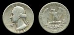 США 1947 г. • KM# 164 • квотер (25 центов) • (серебро) • Джордж Вашингтон • регулярный выпуск • VF - XF