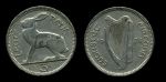 Ирландия 1928 г. • KM# 4 • 3 пенса • арфа • заяц • регулярный выпуск(первый год) • +/- BU ( кат. - $10 )