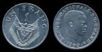Руанда 1969 г. • KM# 8 • 1 франк • государственный герб • регулярный выпуск • MS BU ( кат.- $ 5 )
