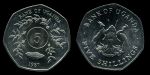 Уганда 1987 г. • KM# 29 • 5 шиллингов • герб • регулярный выпуск • MS BU