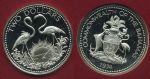 Багамы 1974 г. • KM# 66 • 2 доллара • фламинго • герб островов • регулярный выпуск • MS BU пруф