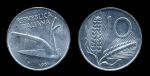 Италия 1951 г. R • KM# 93 • 10 лир • колосья пшеницы • регулярный выпуск(первый год) • MS BU 
