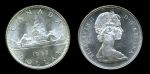 Канада 1965 г. • KM# 64.1 • 1 доллар • Елизавета II • пирога • регулярный выпуск • MS BU