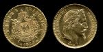 Франция 1863 г. A(Париж) • KM# 801.1 • 20 франков • Наполеон III • золото 900 - 6.45 гр. • регулярный выпуск • MS BU