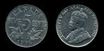 Канада 1936 г. • KM# 29 • 5 центов • Георг V • кленовые листья • регулярный выпуск(последний год) • AU ( кат. - $30 )
