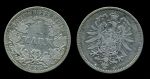 Германия 1887 г. A (Берлин) • KM# 14 • 1 марка • (серебро) • Имперский орел • регулярный выпуск • VF 