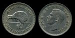 Новая Зеландия 1950 г. • KM# 18 • флорин • Георг VI • птица киви • регулярный выпуск • UNC