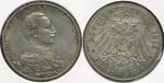 Пруссия 1913 г. A • KM# 535 • 3 марки • Вильгельм II • серебро • XF-AU ( кат. - $35 )