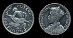 Новая Зеландия 1933 г. • KM# 3 • шиллинг • Георг V • абориген • серебро • регулярный выпуск • XF-
