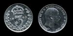 Великобритания 1902 г. • KM# 797.1 • 3 пенса • Эдуард VII • серебро • регулярный выпуск • XF