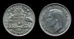 Австралия 1943 г. S • KM# 40 • 1 флорин(2 шиллинга) • Георг VI • кенгуру, страус и герб • серебро • регулярный выпуск • MS BU