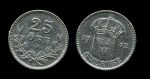 Швеция 1912 г. • KM# 785 • 25 эре • герб • серебро • регулярный выпуск • VF-
