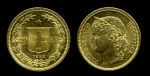 Швейцария 1883 г. B • KM# 31.1 • 20 франков • золото 900 - 6.45 гр. • регулярный выпуск • MS BU Люкс!!