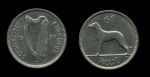 Ирландия 1928 г. • KM# 5 • 6 пенсов • ирландский вольфхаунд • регулярный выпуск(первый год) • XF+ ( кат. - $5+ )